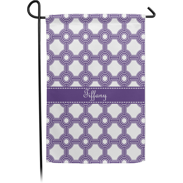 Custom Connected Circles Small Garden Flag - Single Sided w/ Name or Text