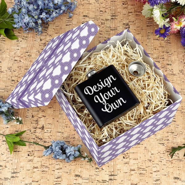 Connected Circles Gift Boxes with Lid - Canvas Wrapped - Large - In Context