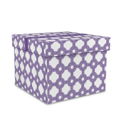 Connected Circles Gift Box with Lid - Canvas Wrapped - Medium (Personalized)