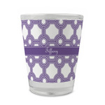 Connected Circles Glass Shot Glass - 1.5 oz - Set of 4 (Personalized)