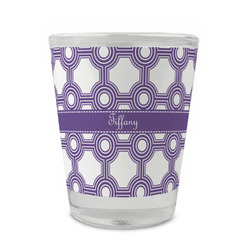 Connected Circles Glass Shot Glass - 1.5 oz - Set of 4 (Personalized)