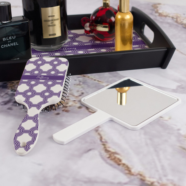 Connected Circles Hair Brush - With Hand Mirror