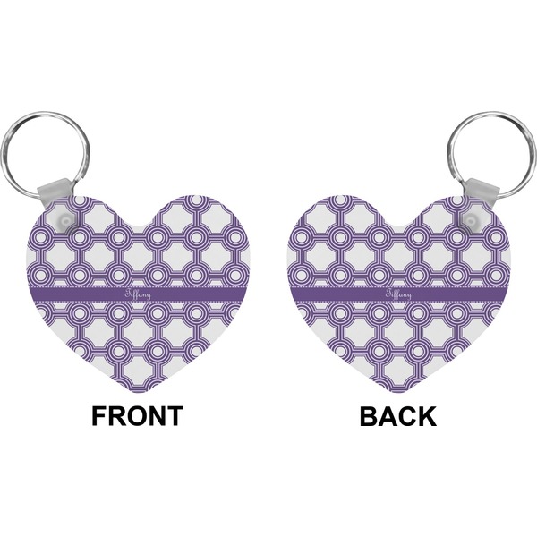 Connected Circles Heart Keychain (Front + Back)