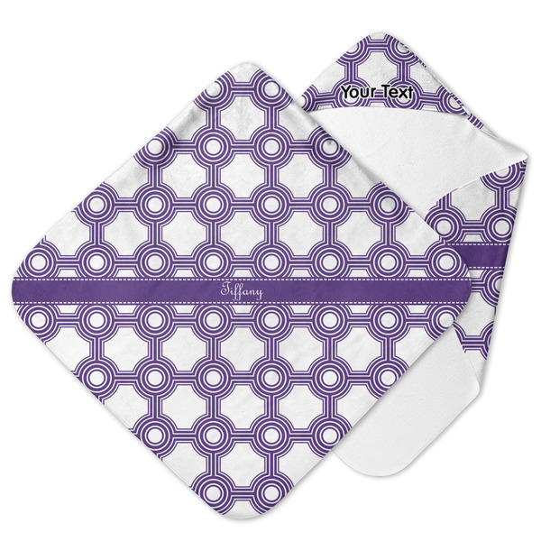 Custom Connected Circles Hooded Baby Towel (Personalized)