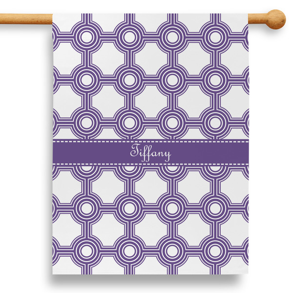 Custom Connected Circles 28" House Flag (Personalized)