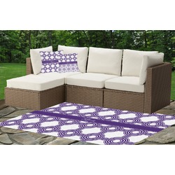 Connected Circles Indoor / Outdoor Rug - Custom Size w/ Name or Text