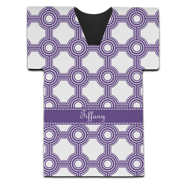 Connected Circles Jersey Bottle Cooler - Set of 4 - FRONT (flat)