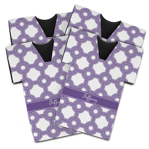 Connected Circles Jersey Bottle Cooler - Set of 4 - MAIN (flat)