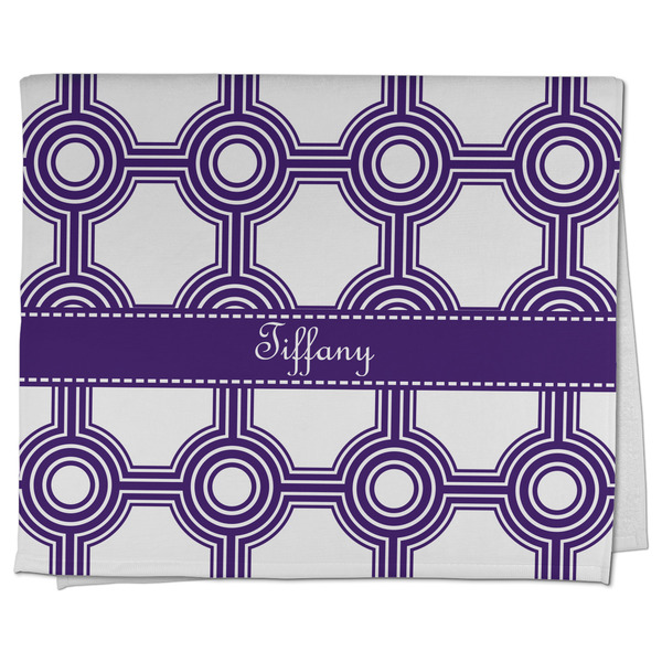 Custom Connected Circles Kitchen Towel - Poly Cotton w/ Name or Text