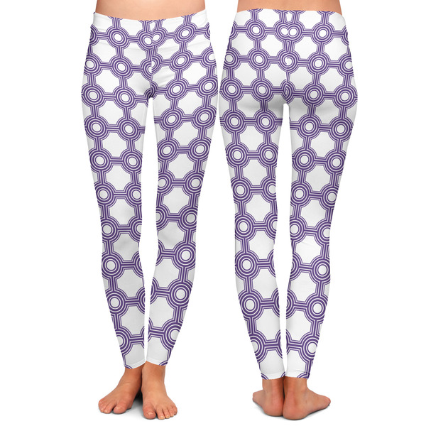 Connected Circles Ladies Leggings - Front and Back