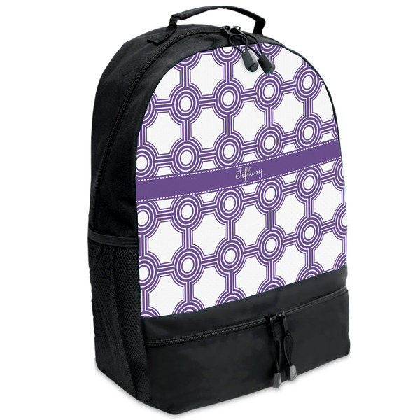 Custom Connected Circles Backpacks - Black (Personalized)