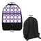 Connected Circles Large Backpack - Black - Front & Back View