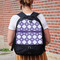 Connected Circles Large Backpack - Black - On Back