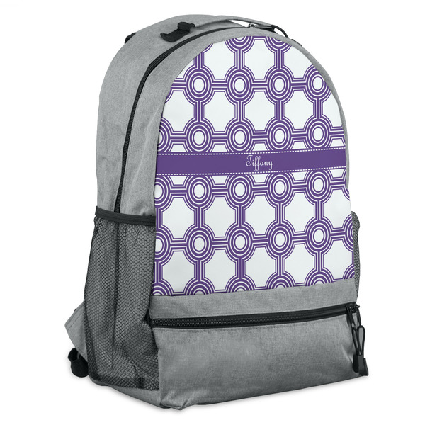 Custom Connected Circles Backpack - Grey (Personalized)