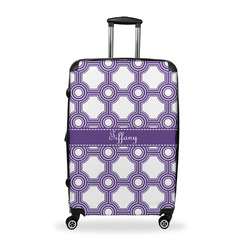 Connected Circles Suitcase - 28" Large - Checked w/ Name or Text