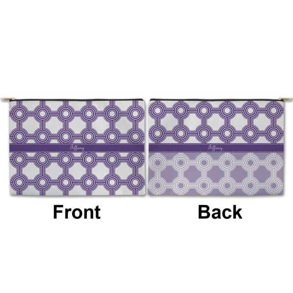 Connected Circles Large Zipper Pouch Approval (Front and Back)