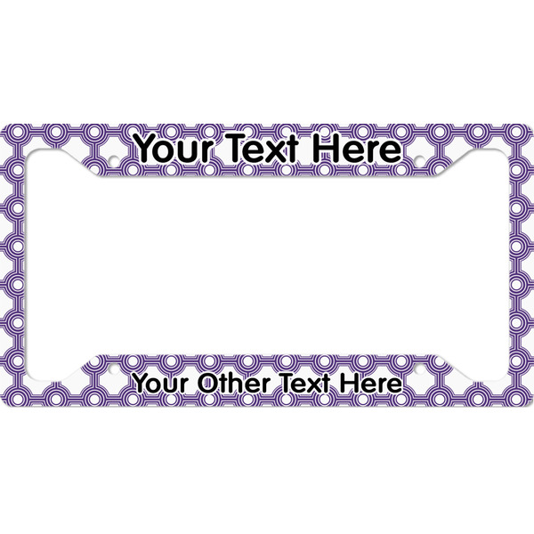 Custom Connected Circles License Plate Frame - Style A (Personalized)