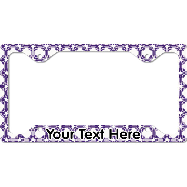 Custom Connected Circles License Plate Frame - Style C (Personalized)