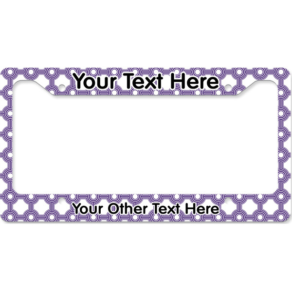 Custom Connected Circles License Plate Frame - Style B (Personalized)