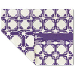 Connected Circles Double-Sided Linen Placemat - Single w/ Name or Text