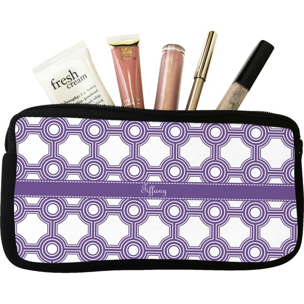 Custom Connected Circles Makeup / Cosmetic Bag - Small (Personalized)