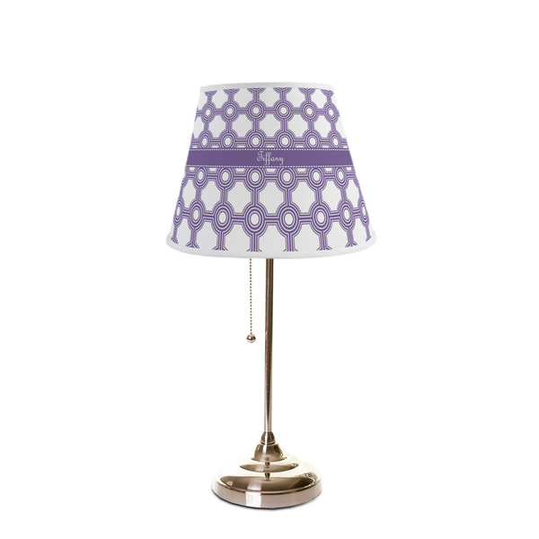 Connected Circles Poly Film Empire Lampshade - On Stand