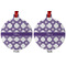 Connected Circles Metal Ball Ornament - Front and Back