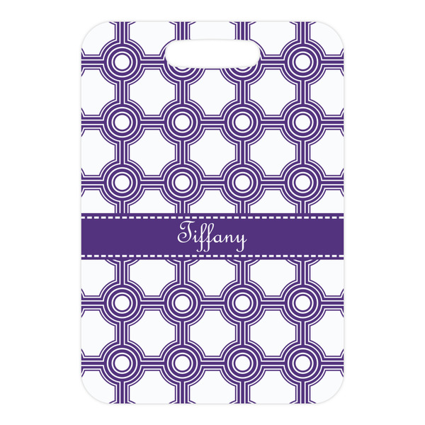 Connected Circles Metal Luggage Tag - Front Without Strap