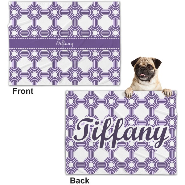 Connected Circles Microfleece Dog Blanket - Regular - Front & Back