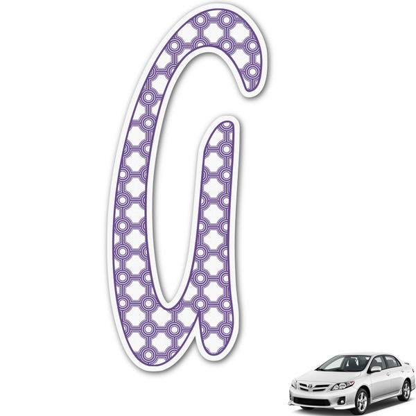 Custom Connected Circles Monogram Car Decal (Personalized)