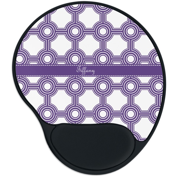 Custom Connected Circles Mouse Pad with Wrist Support