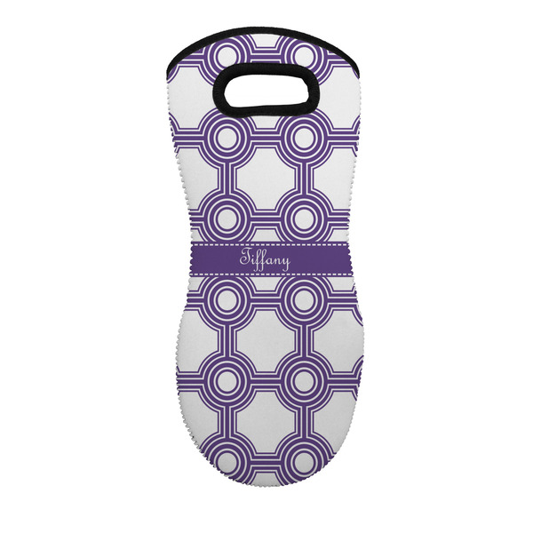 Custom Connected Circles Neoprene Oven Mitt w/ Name or Text