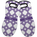 Connected Circles Neoprene Oven Mitts - Set of 2 w/ Name or Text