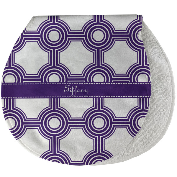 Custom Connected Circles Burp Pad - Velour w/ Name or Text