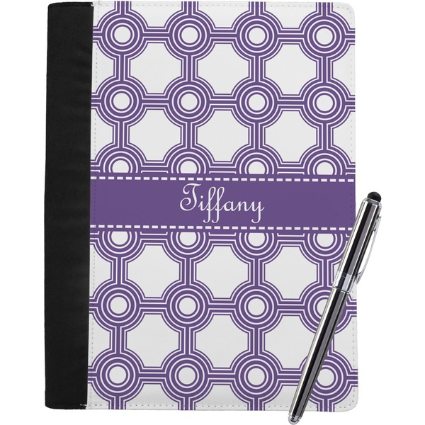 Custom Connected Circles Notebook Padfolio - Large w/ Name or Text