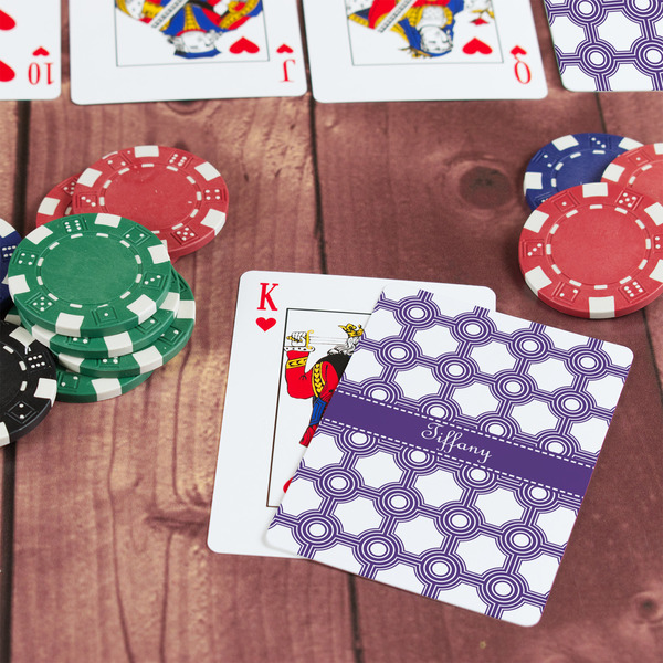Connected Circles On Table with Poker Chips