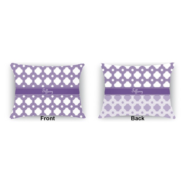 Connected Circles  Outdoor Rectangular Throw Pillow (Front and Back)