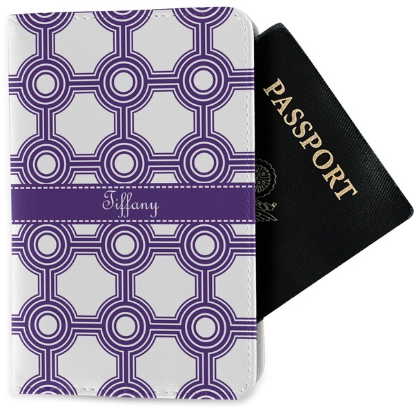 Custom Connected Circles Passport Holder - Fabric (Personalized)