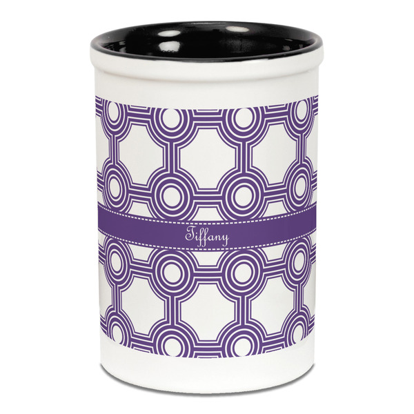 Connected Circles Pencil Holder - Black