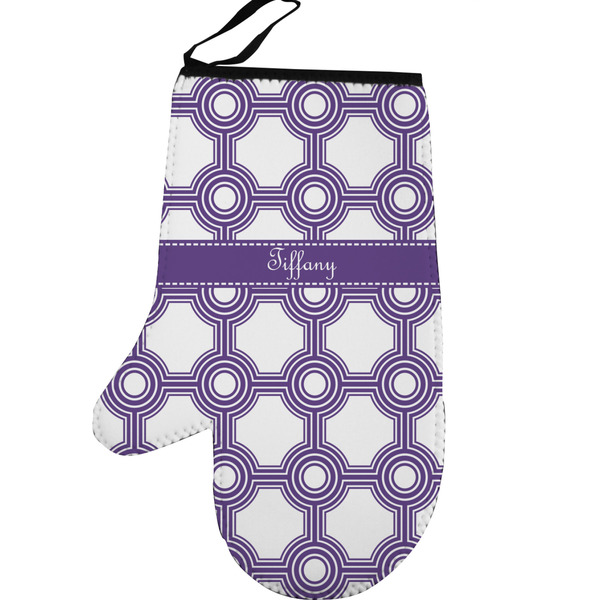 Connected Circles Personalized Oven Mitt - Left