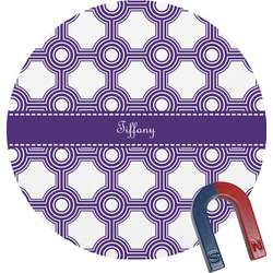 Connected Circles Round Fridge Magnet (Personalized)