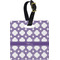 Connected Circles Plastic Luggage Tag - Square w/ Name or Text