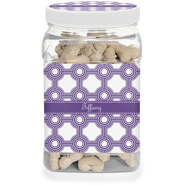 Custom Connected Circles Dog Treat Jar (Personalized)