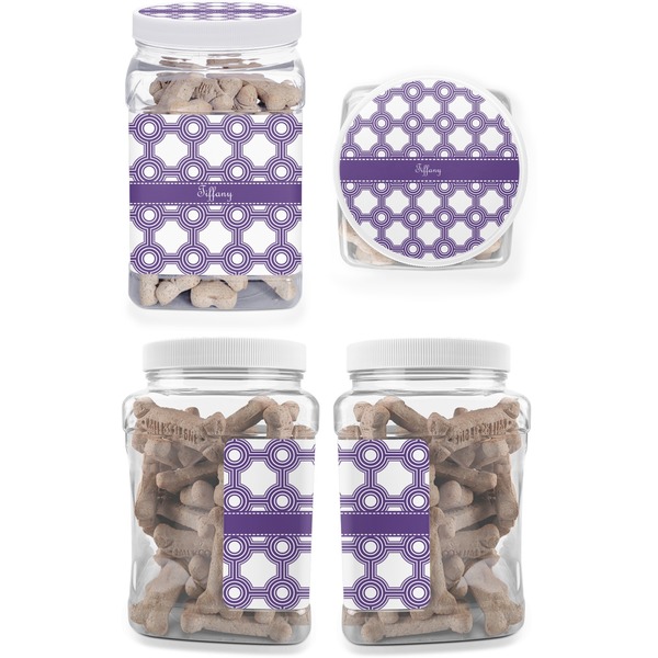 Connected Circles Pet Treat Jar - Multiple Angles