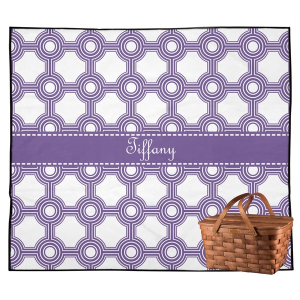 Custom Connected Circles Outdoor Picnic Blanket (Personalized)