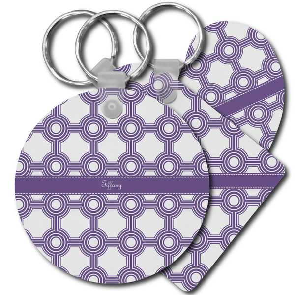 Custom Connected Circles Plastic Keychain (Personalized)