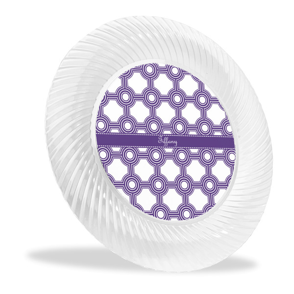 Custom Connected Circles Plastic Party Dinner Plates - 10" (Personalized)