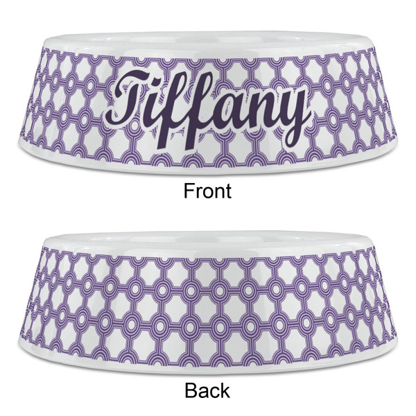 Connected Circles Plastic Pet Bowls - Large - APPROVAL