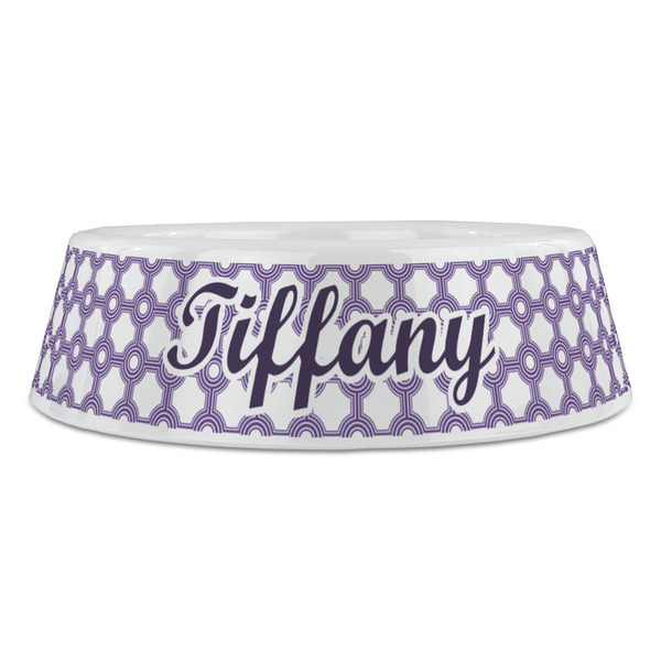 Connected Circles Plastic Pet Bowls - Large - FRONT