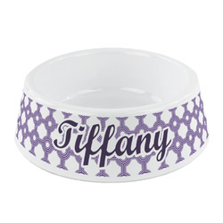 Connected Circles Plastic Dog Bowl - Small (Personalized)